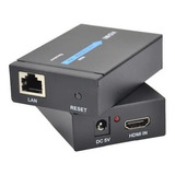 Extensor Hdmi Rj45 60m 60 Metros Adaptador Cabo Rede Cat 6 7