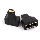 Extensor Sinal Repetidor Hdmi 30m Via Cabo Rede Rj45 Cat5e 6