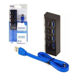 Extensor Usb 3 0 Turbo C 4 Portas Com Led Indicador E Botão