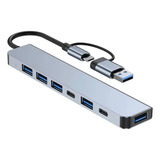 Extensor Usb C Hub Splitter Para Macbook Ou Notebook 7 Em 2