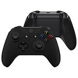 EXtremeRate Carcaça Frontal Alças Laterais Para Controle Xbox One Modelo 1708 Peças De Reposição De Placa Frontal Preta Com Painéis Traseiros Para Controle Xbox One X E One S Controle Sem