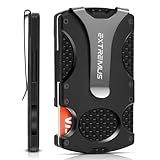 Extremus Carteira Masculina De Fibra De Carbono RFID Clipe Para Dinheiro Carteira Minimalista De Metal De Alumínio Com Clipe Tático Para Dinheiro Preto