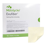 Exufiber Curativo Molnlycke Fibra Gelificante 10x10cm 10un