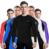 Exxact Sports Camiseta Masculina BJJ Rash Guard Jiu Jitsu Manga Comprida Compressão Classificada No Gi Jiu Jitsu Rash Guard Masculina Para MMA Luta Livre Preto XGG