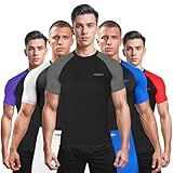 Exxact Sports Camiseta Masculina De Manga Curta Para Jiu Jitsu Rash Guard Compressão Classificada Sem Gi Jiu Jitsu Rash Guard Para MMA Wrestling Preto Cinza GG