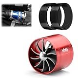 EZAUTOWRAP Mi2KA Sistema De Aceleração De Turbina De Ar De Admissão De Combustível Econômico único Ventilador Turbo 2 5 3 0 Vermelho
