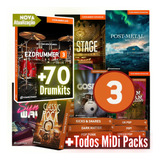 Ezdrummer 3 Expansões Completas De 70 Kits E Md Pack Win