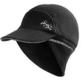 EZPACE Chapéu De Rabo De Cavalo De Lã Para Mulheres Com Aquecedor De Orelhas Thinsulate 3M Equipamento De Corrida Inverno Clima Frio Preto Preto Tamanho único Preto Tamanho Único