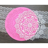 F468 Molde De Silicone Renda De Açúcar Confeitaria Biscuit