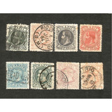F7077 Brasil 1881 Império 8 Selos Dom Pedro Ii