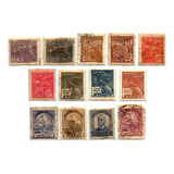 F7382 Brasil 1924 13 Selos Vovó Filigrana F Cm Entre Estre
