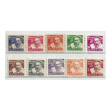 F7456 Brasil 1954 69 10 Selos Campanha Contra Mal Hansen