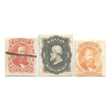 F7510 Brasil 1876 Império 3 Selos