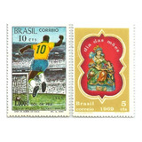 F7524 Brasil 1969 República 2 Selos Comemorativos Promoção