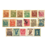 F7536 Brasil 1941 17 Selos Netinha Filigrana P Correio Brasi