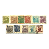 F7538 Brasil 1943 11 Selos Netinha Filigrana Q Correio Brasi