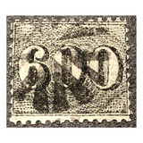 F7590 Brasil 1866 Império 1 Selo Vertical Denteado