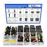 Faankiton 622PCS Conector Elétrico De Carro à Prova D água  1 2 3 4 5 6 Pinos  à Prova D água  Conector Elétrico De Fio Automotivo  Plugue De Terminais Para Barcos De Motocicleta  Scooter