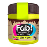 Fab Corante Em Pó Para Chocolate Neon Amarelo