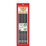 Faber Castell EcoLápis 1205 Max Preto N 2B Lápis Sextavado 6 Unidades