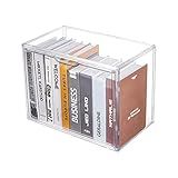 FABROK Caixa Organizadora De Armazenamento De Livros Transparente Vitrine Empilhável De Plástico Com Porta Magnética Vitrine De Armazenamento Para Bonecas De Brinquedo Livros Bolsas Organização D