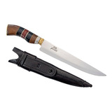 Faca Artesanal Inox Cirúrgico 32cm Cabo Imbuia Gramado Sg