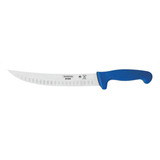 Faca Butcher Lâmina Curva Inox 10 Pol Azul Tramontina