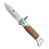 Faca Canivete Baioneta Ak47 Abertura Automático 22cm 726c Cor Marrom