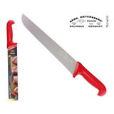 Faca Carne Açougue Churrasco Profissional 10 Corneta Premium Cor Vermelha