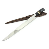 Faca Caroneira Forjada Aço Inox Dorso Mosqueado 14 Pol