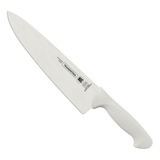 Faca Chef Premium Churrasco Lâmina Aço Inox Cabo Branco