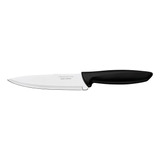 Faca Chef Tramontina Plenus Lâmina Aço Inox E Cabo Preto 6