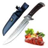 Faca De Caça Pesca Churrasco Coleciona Fulltang Inox Bainha