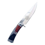 Faca De Caça Pesca Churrasco Luxo Fulltang Inox G53 Kim Cor Marrom