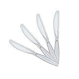 Faca De Plástico Descartável Para Refeição Master Cristal Com 50 Unidades Prafesta