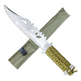 Faca Facão Rambo Militar Tático Artesanal Serrilhado Aço 440