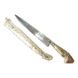 Faca Gaúcha Churrasco Inox 12 Prata Alemã Cabo E Bainha Três
