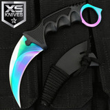 Faca Karambit Cs Go Multi color Hawk combate Afiado C Nfe