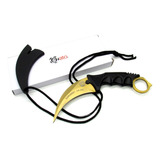 Faca Karambit Fulltang Cs Go Dourada Gold Afiada