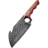 Faca Lenhador Artesanal Martelado Camping Churrasco Bainha