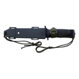 Faca Militar Aço Inox Preto Caça Pesca Scorpion Bainha Ntk