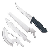 Faca Multi blade Ntk 4 Lâminas Uso Militar 4x4 Caça E Pesca