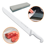 Faca Mundial 14pol 35cm Pedra De Afiar Açougue Bife Kebab