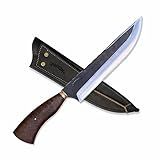 Faca P Churrasco 2mm Aço Inox Artesanal 8p Cabo De Madeira