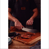 Faca Para Carne Churrasco Black Com Lâmina De Aço Inox Escurecido E Cabo De Madeira 10 Tramontina