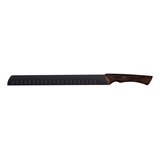 Faca Para Fatiar Churrasco Black Lâmina Aço Inox Escurecido E Cabo De Madeira 12 Tramontina