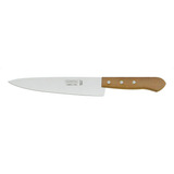 Faca Peixeira 8 Com Cabo De Madeira Tramontina Cor Inox