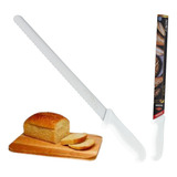 Faca Serra Profissional Para Pães Bolos 12pol 30cm Corneta Cor Branca
