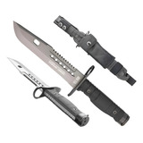Faca Tática 5 8mm Preto Militar Baioneta M9 Infantary K25