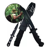 Faca Tatica Militar Com Punhal Sobrevivencia Caça Camping Cor Preto